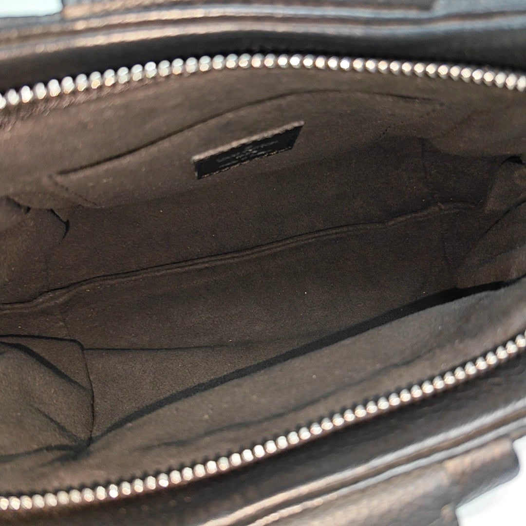 SCALA Mini Monogram Calfskin Black