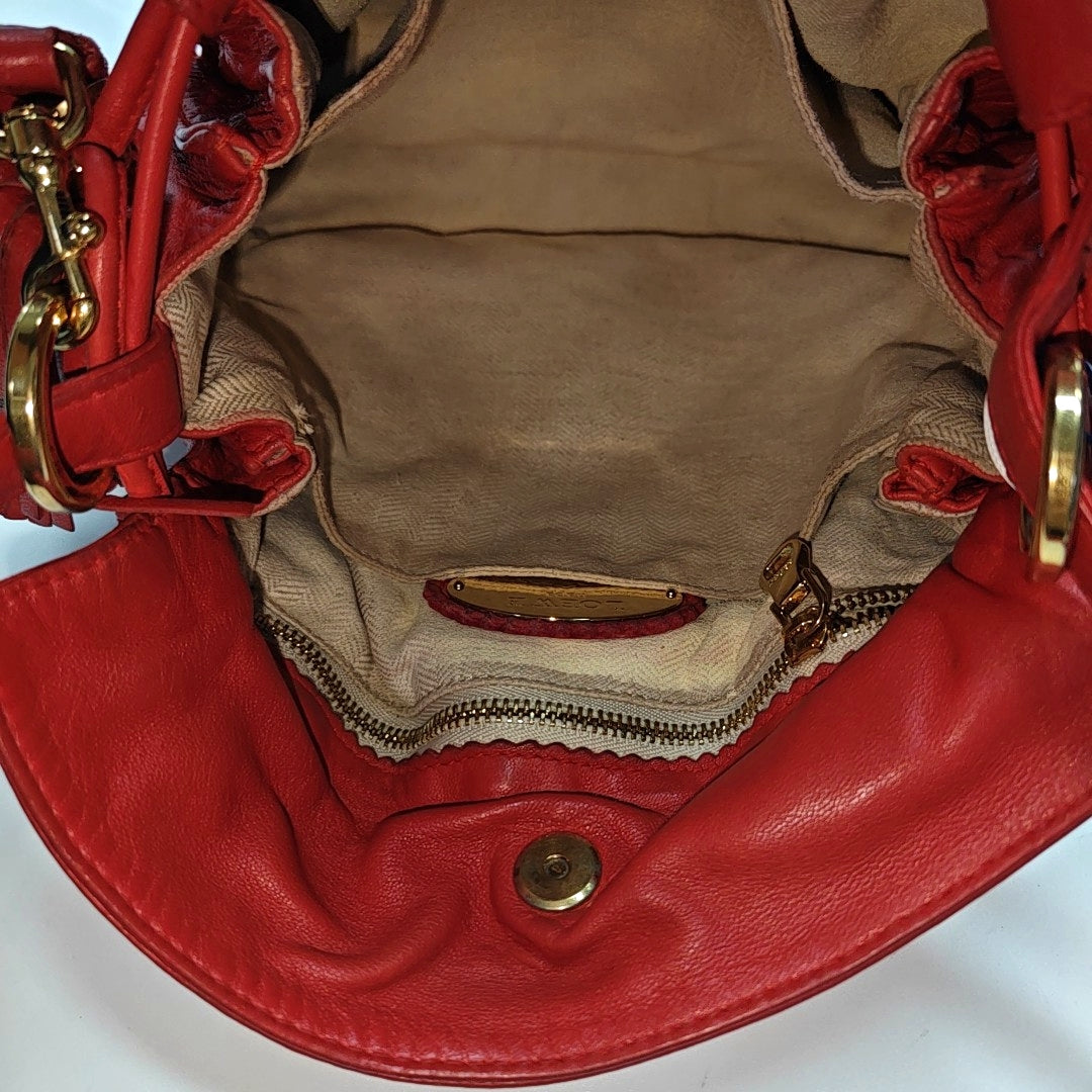 Authenticated pre-owned  Flamenco Calfskin Red - Shoulder Bag at Looply