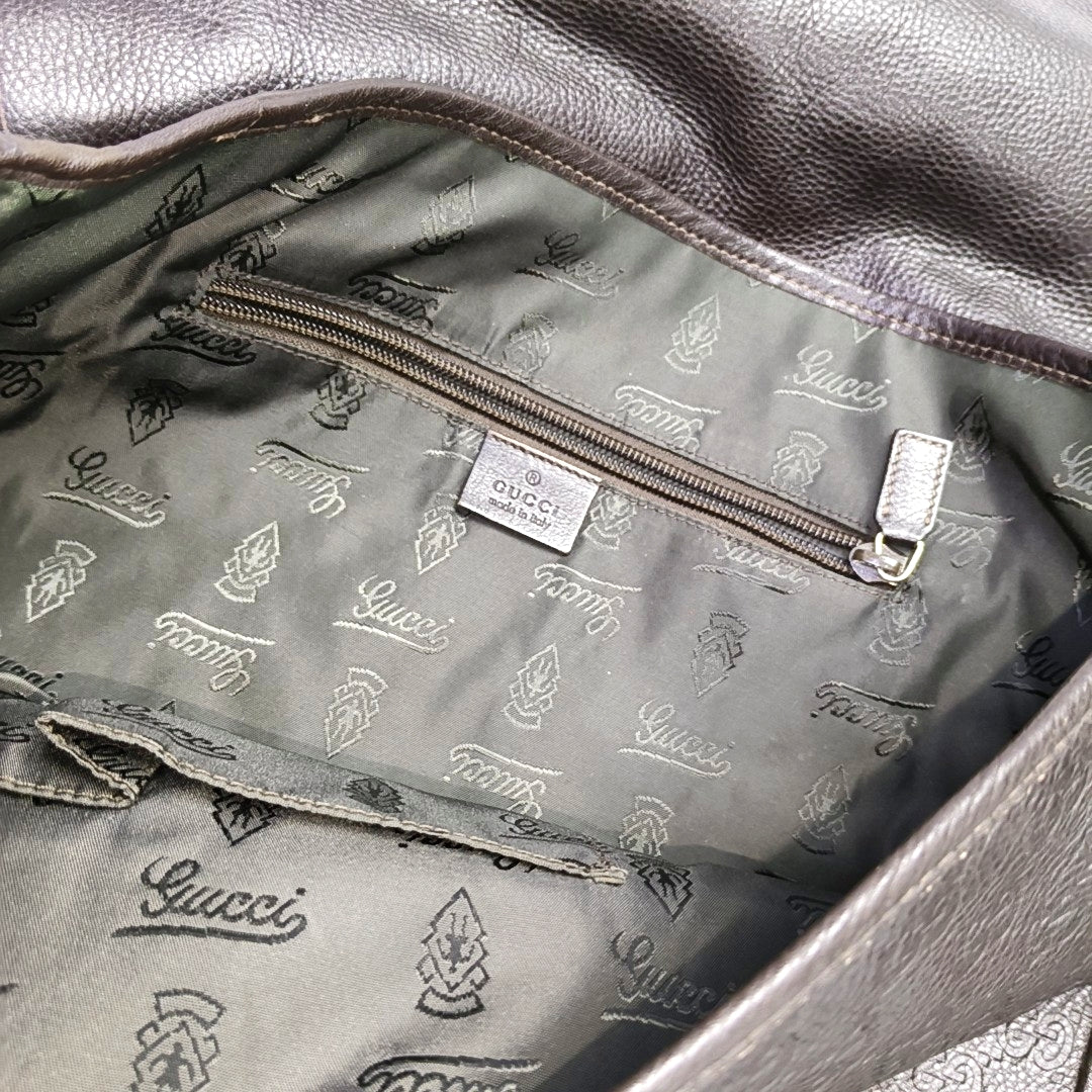 GG Imprime Monogram Calfskin Brown