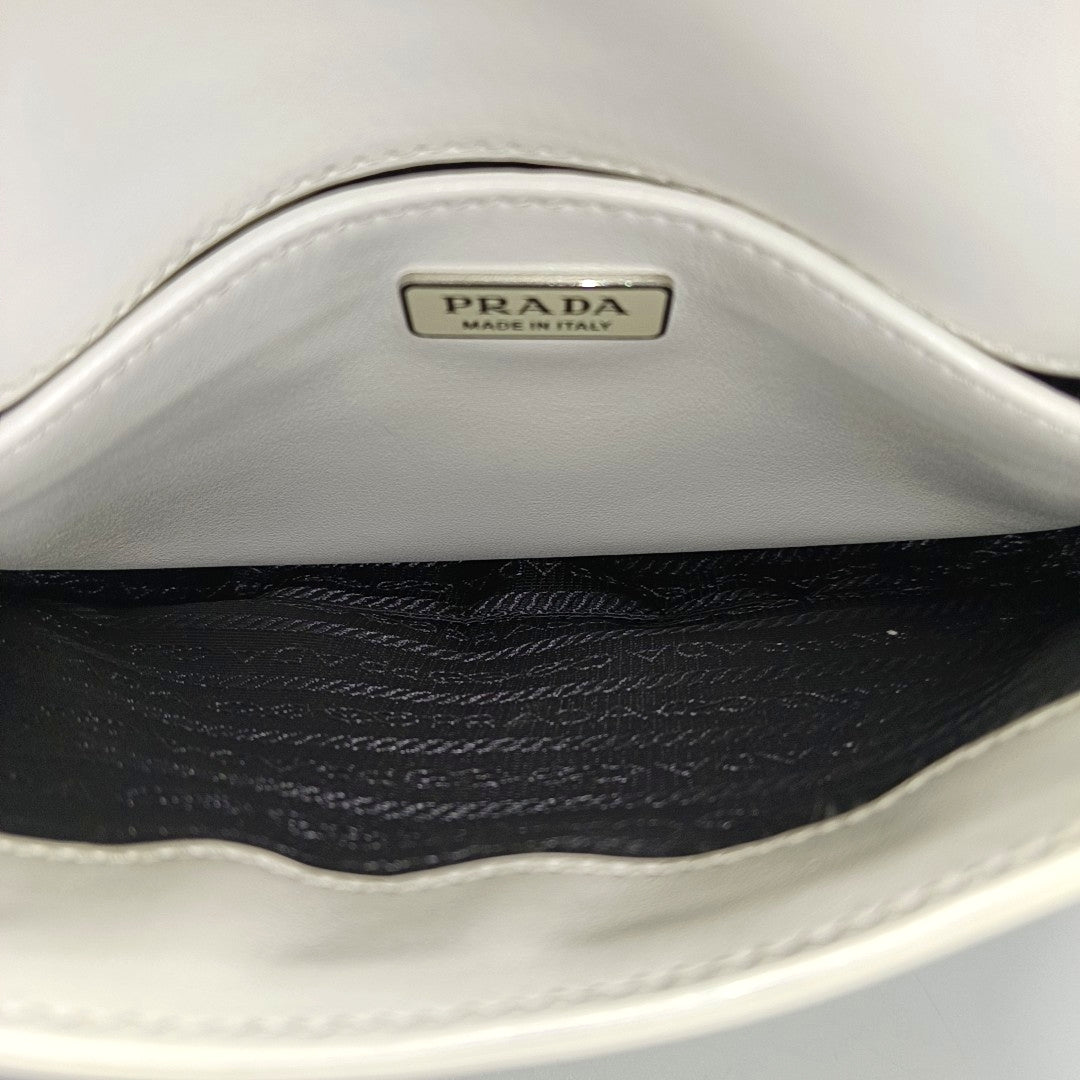 Cleo Saffiano Calfskin White