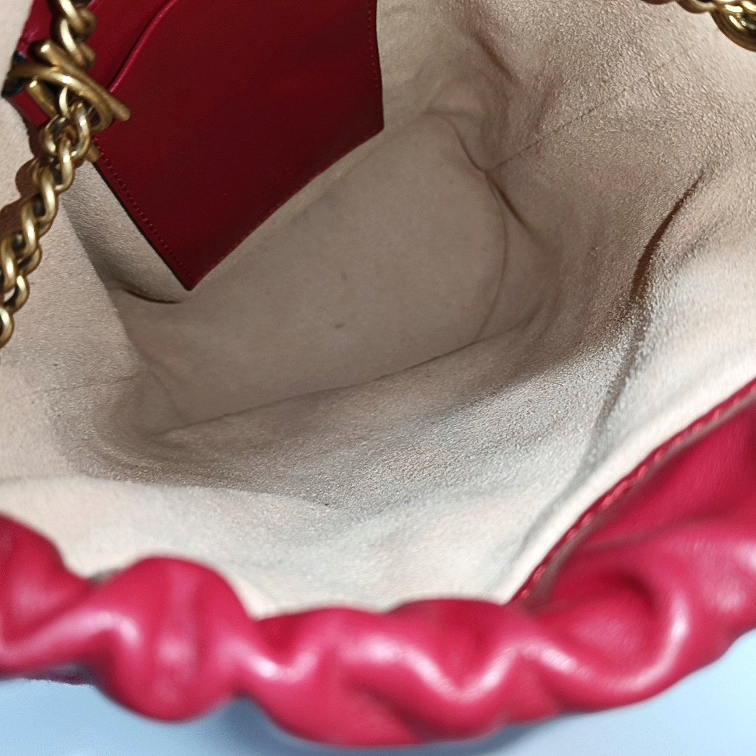GG Marmont Mini Quilted Calfskin Red