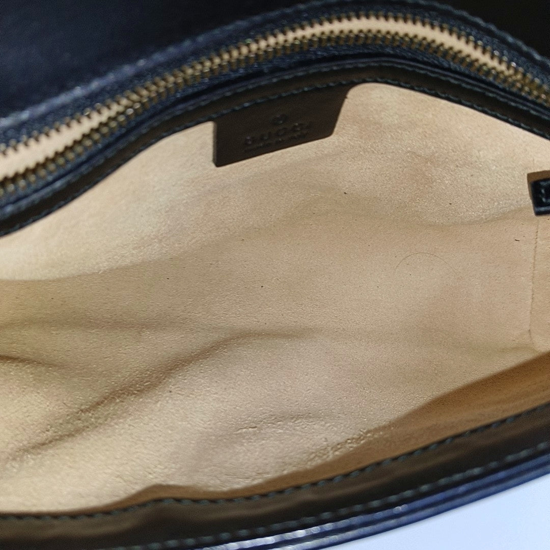 GG Marmont Medium Quilted Calfskin Black