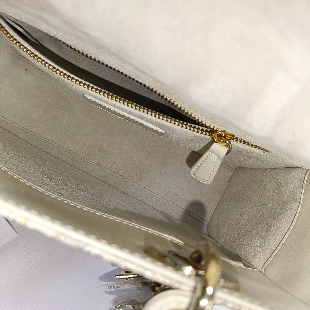 Lady Dior Small Calfskin Gold