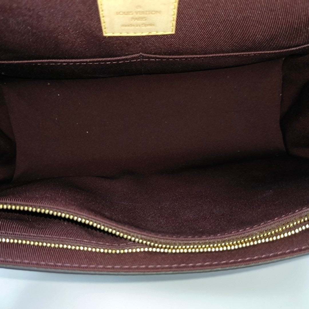 CLUNY MM Monogram Coated Canvas Brown