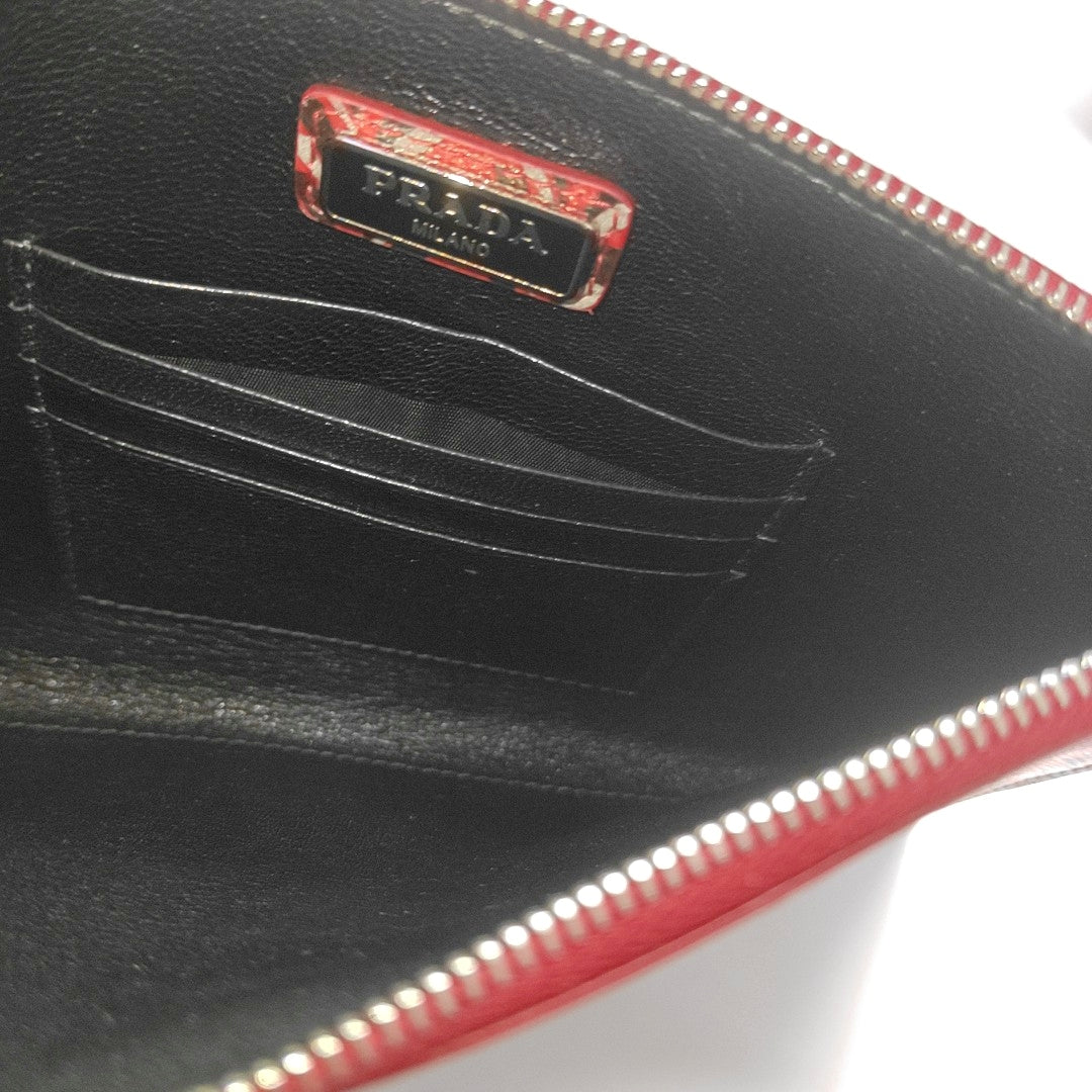 Calfskin Clutch Red