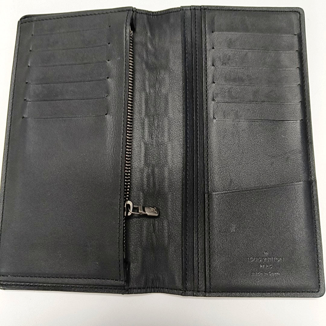 BRAZZA Damier Graphite Calfskin Gray Wallet