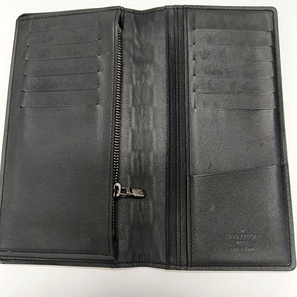 BRAZZA Damier Graphite Calfskin Gray Wallet