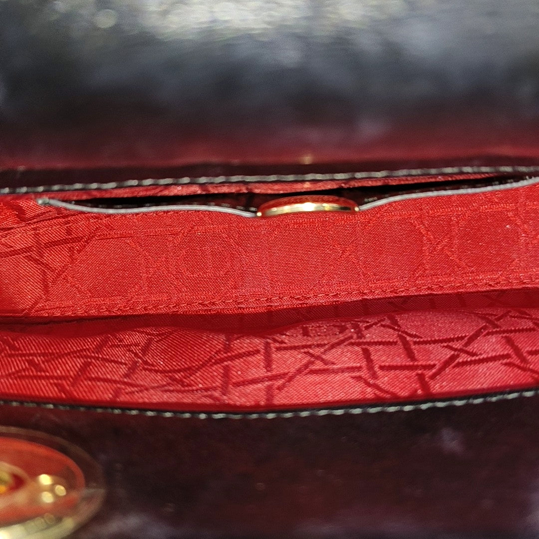 Lady D-Joy Medium Cannage Lambskin Black