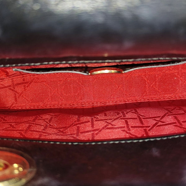 Lady D-Joy Medium Cannage Lambskin Black