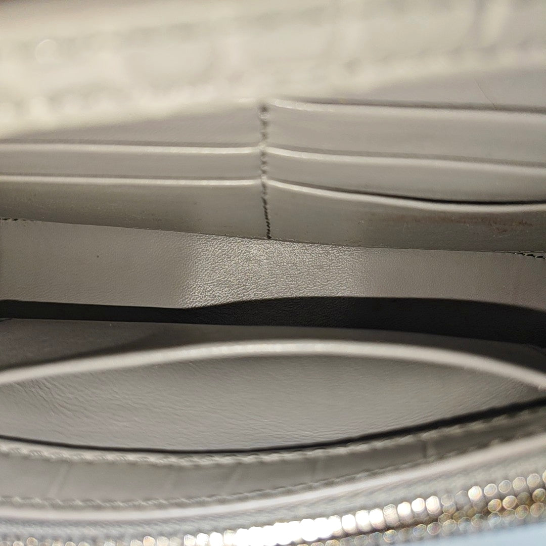 Hourglass Wallet On Chain Mini Calfskin Gray