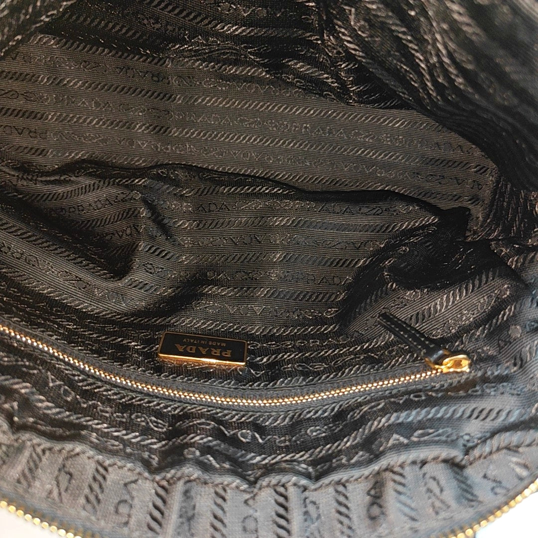 Nylon Top Handle Bag Black