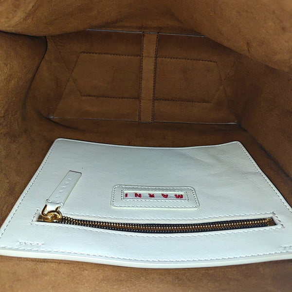 Calfskin Shoulder Bag Small White