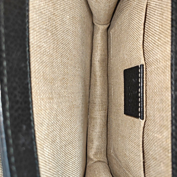 Interlocking G Small Calfskin Black