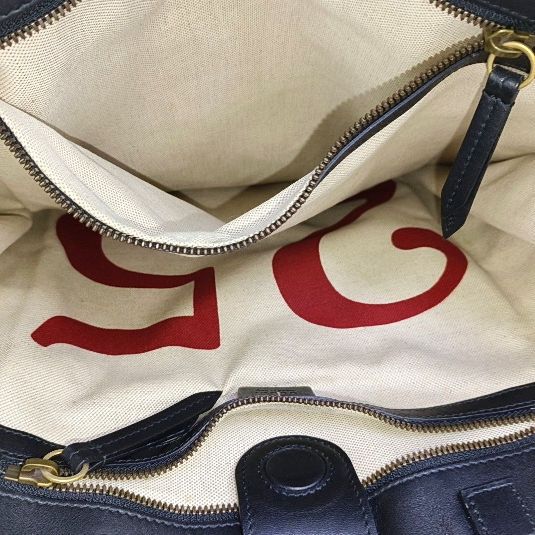 Monogram Coated Canvas Tote Bag Beige