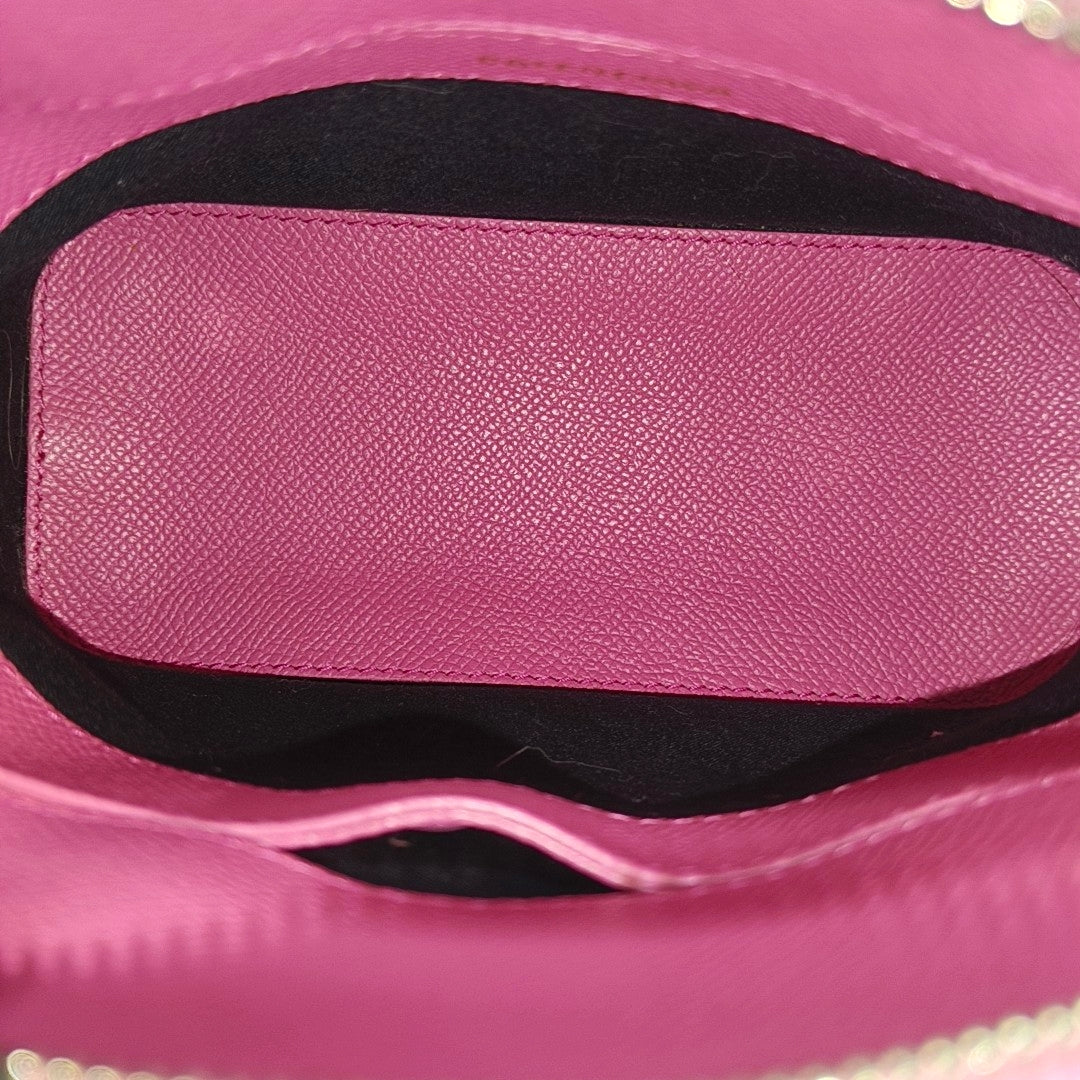 Top Handle Calfskin Red