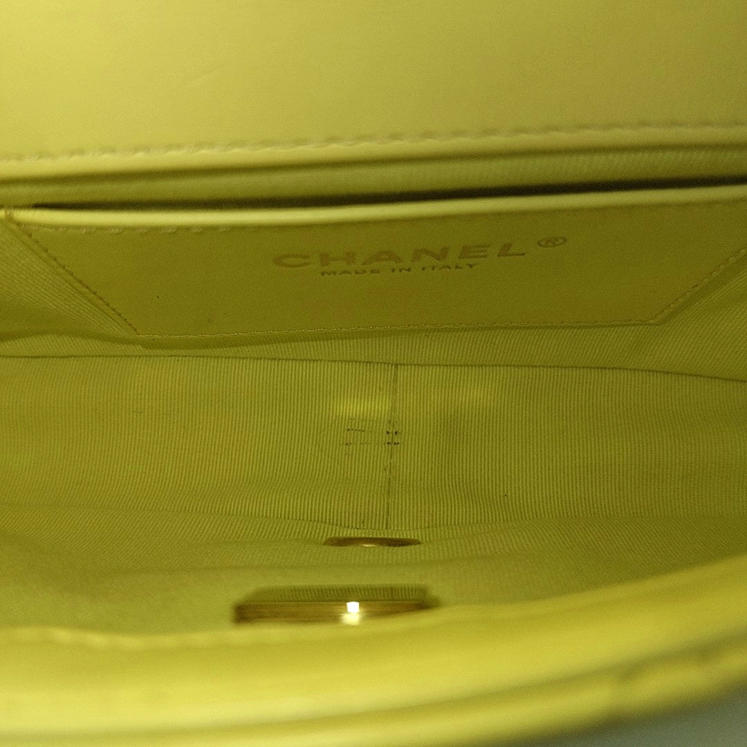 Quilted Lambskin Shoulder Bag Yellow