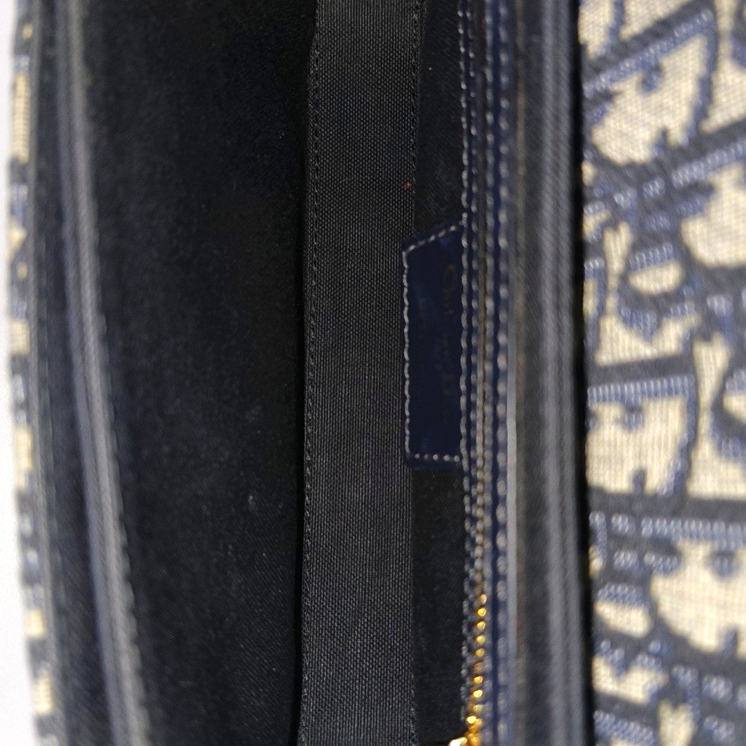 Oblique Canvas Shoulder Bag Blue