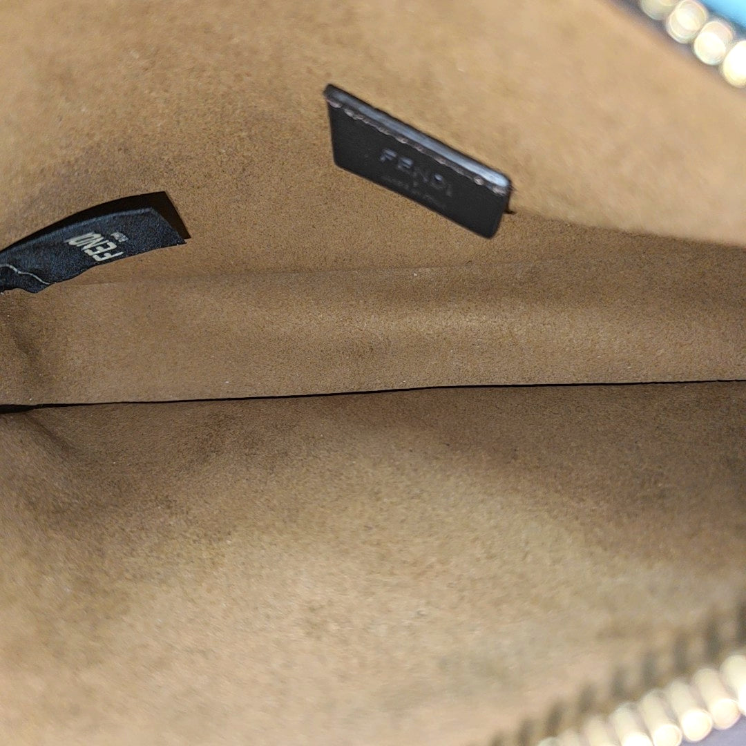 Fabric Top Handle Bag Brown