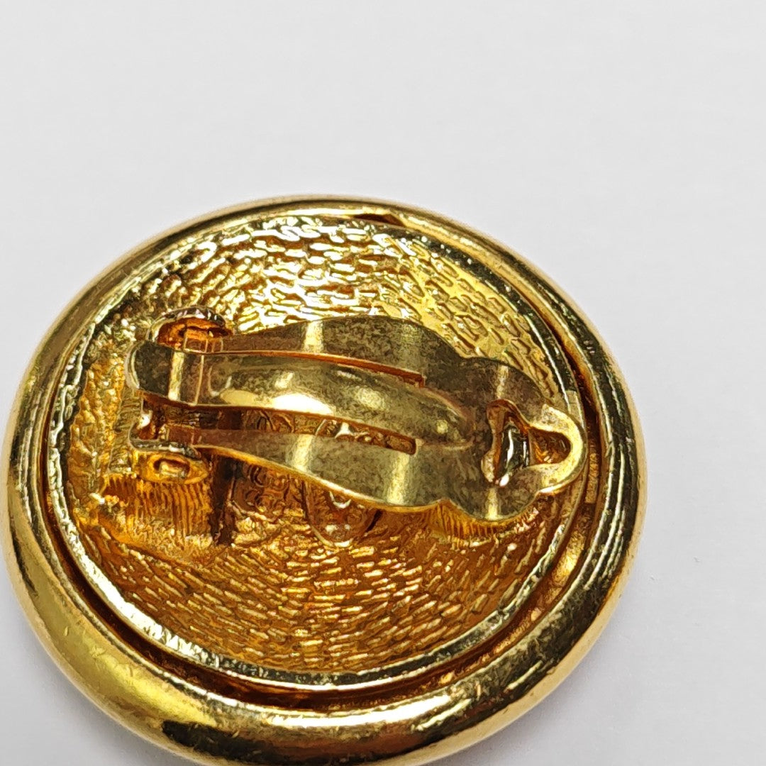 Metal Gold Clip On Earrings