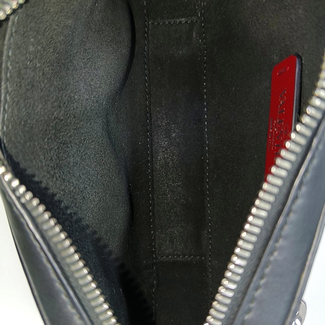 Vltn Small Calfskin Black