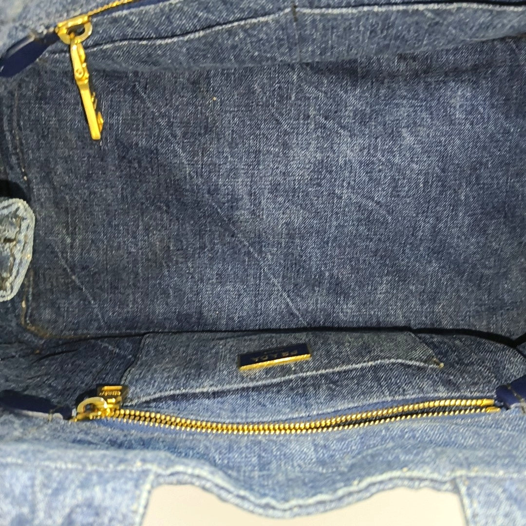 Denim Quilted Denim Blue