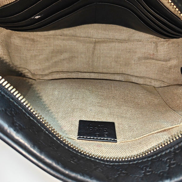 Monogram Calfskin Shoulder Bag Black
