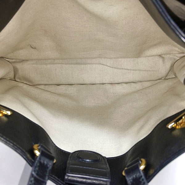 Authenticated pre-owned  Horsebit 1955 Medium Calfskin Black - Tote Bag at Looply