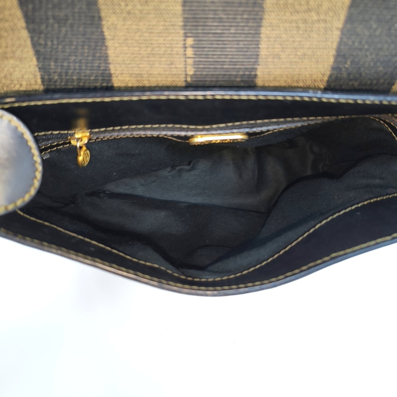 Coated Canvas Shoulder Bag Brown
