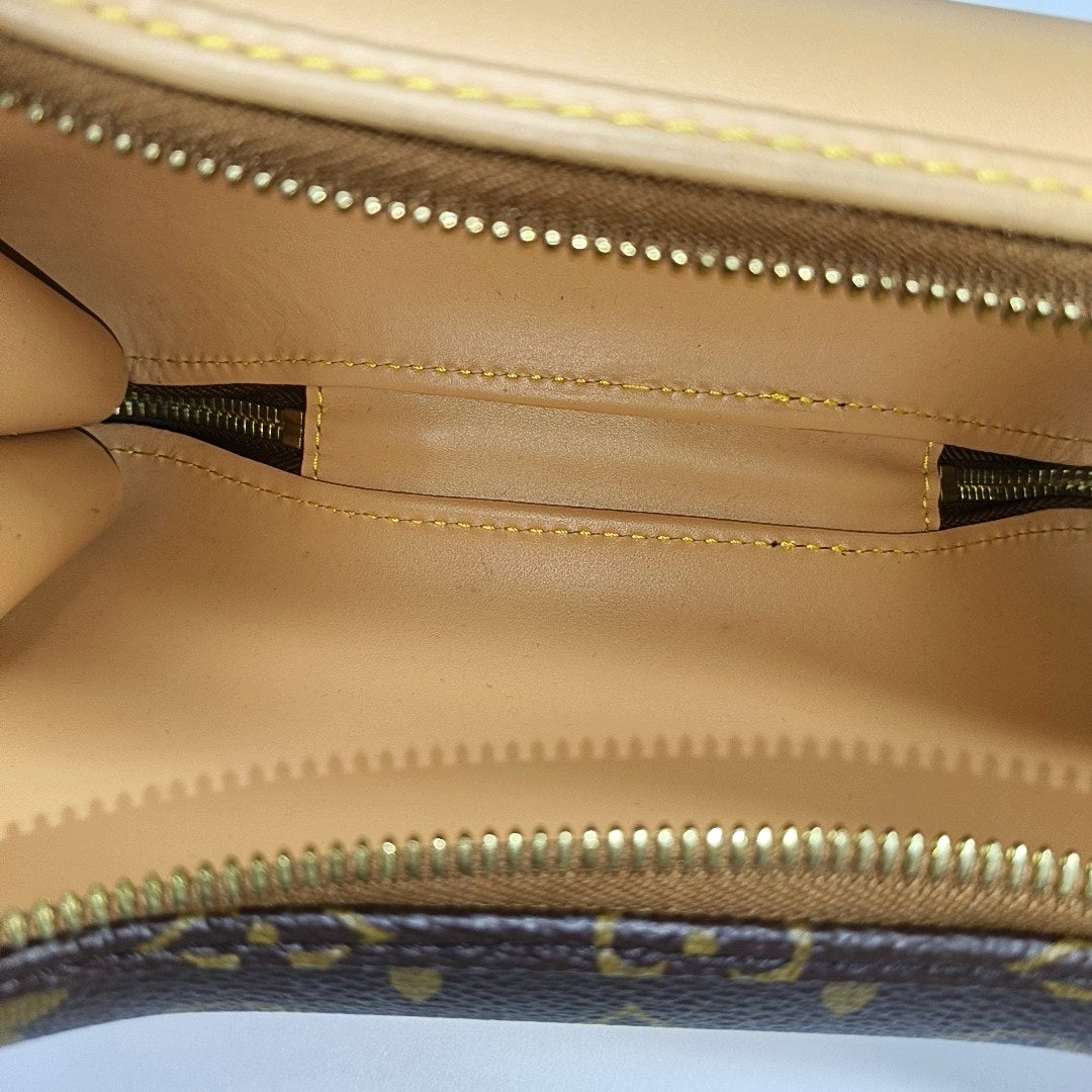 Monogram Coated Canvas Crossbody Bag Mini Brown