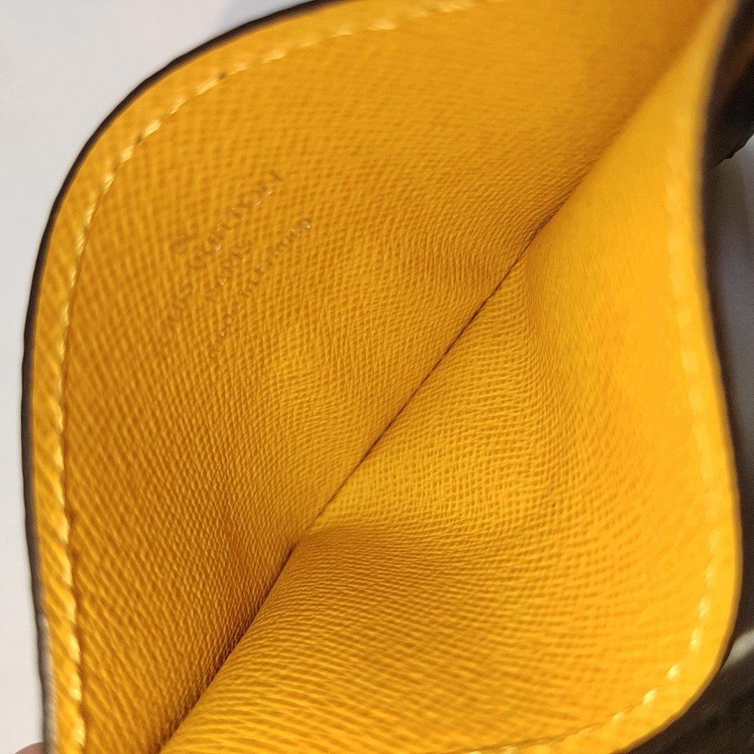 Monogram Coated Canvas Card Holder Brown