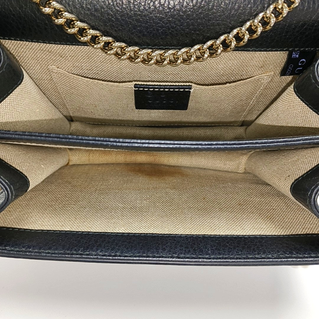 Interlocking G Small Calfskin Black
