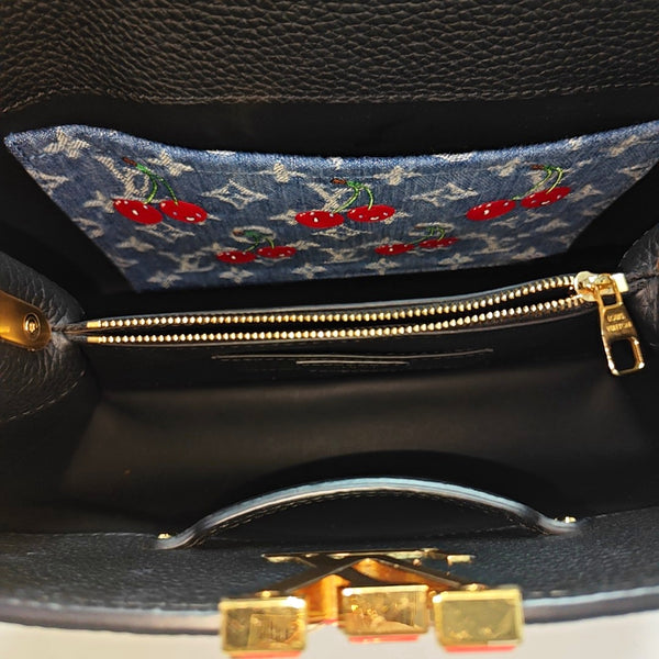 CAPUCINES Calfskin Black