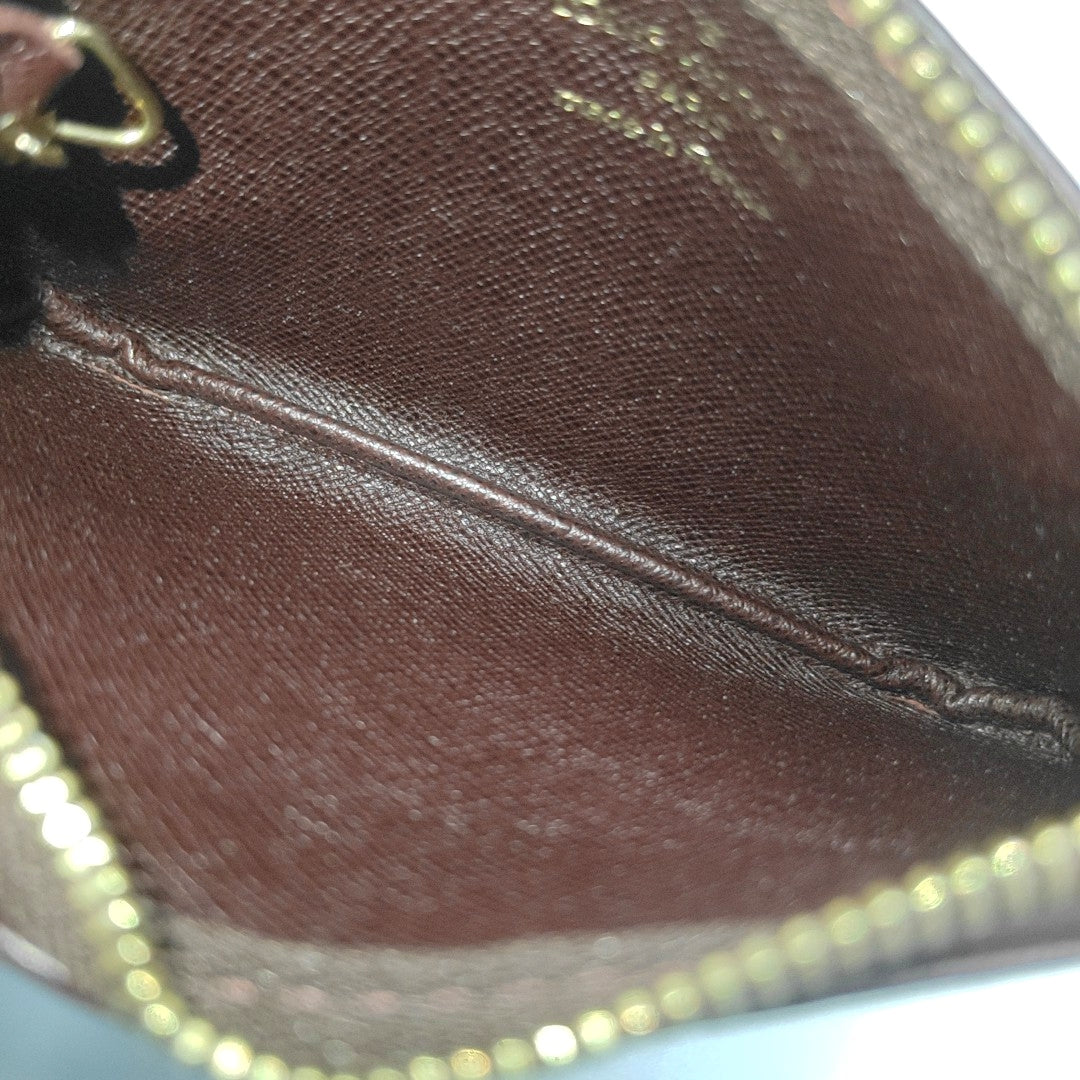 Monogram Canvas Coin Purse Red
