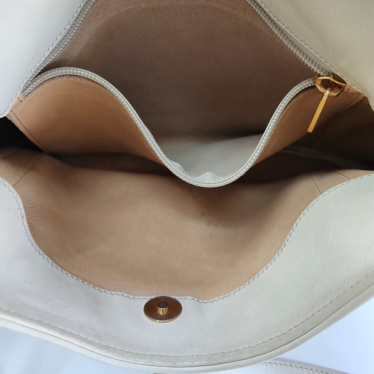 Suede Top Handle Bag Beige