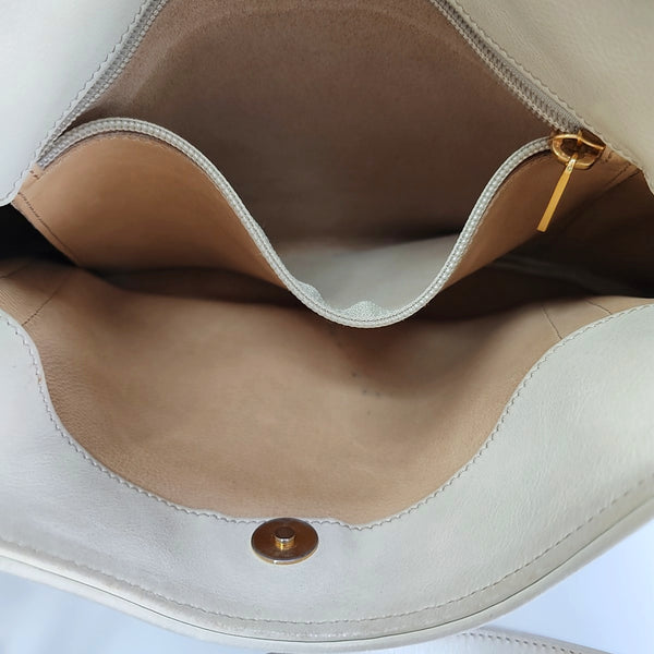 Suede Top Handle Bag Beige