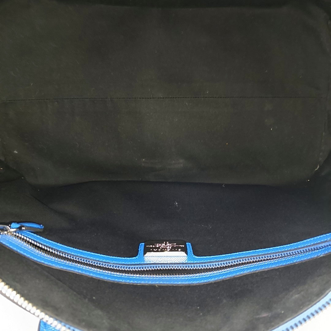 Calfskin Shoulder Bag Blue