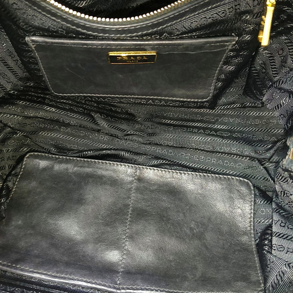 Quilted Calfskin Shoulder Bag Black