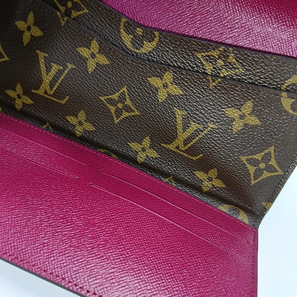 EMILIE Monogram Coated Canvas Brown Wallet