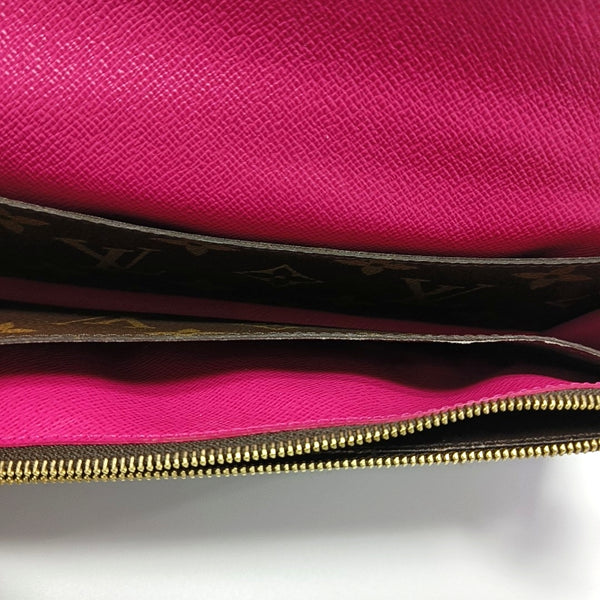 EMILIE Monogram Coated Canvas Brown Wallet