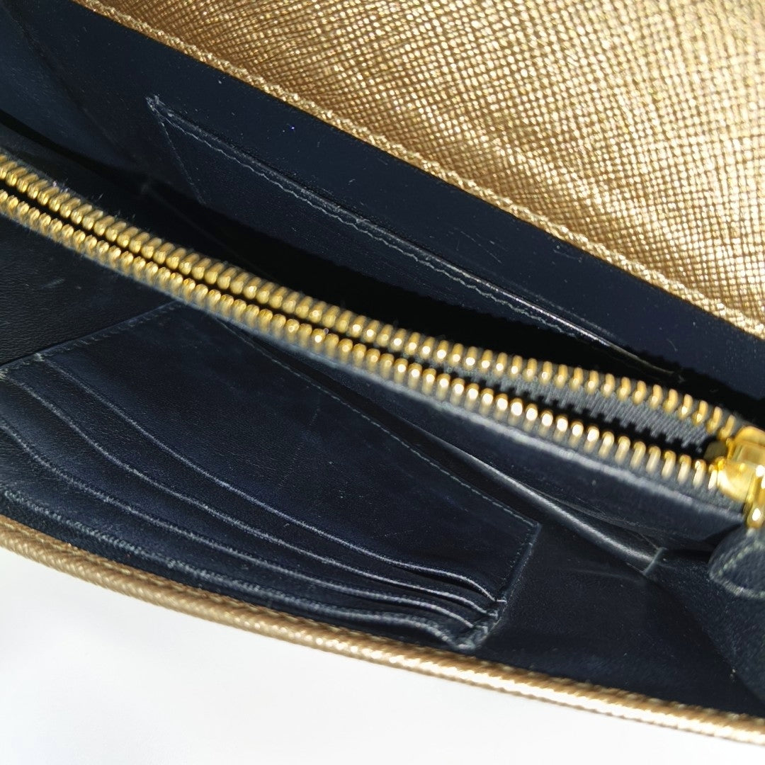 Saffiano Calfskin Crossbody Bag Beige