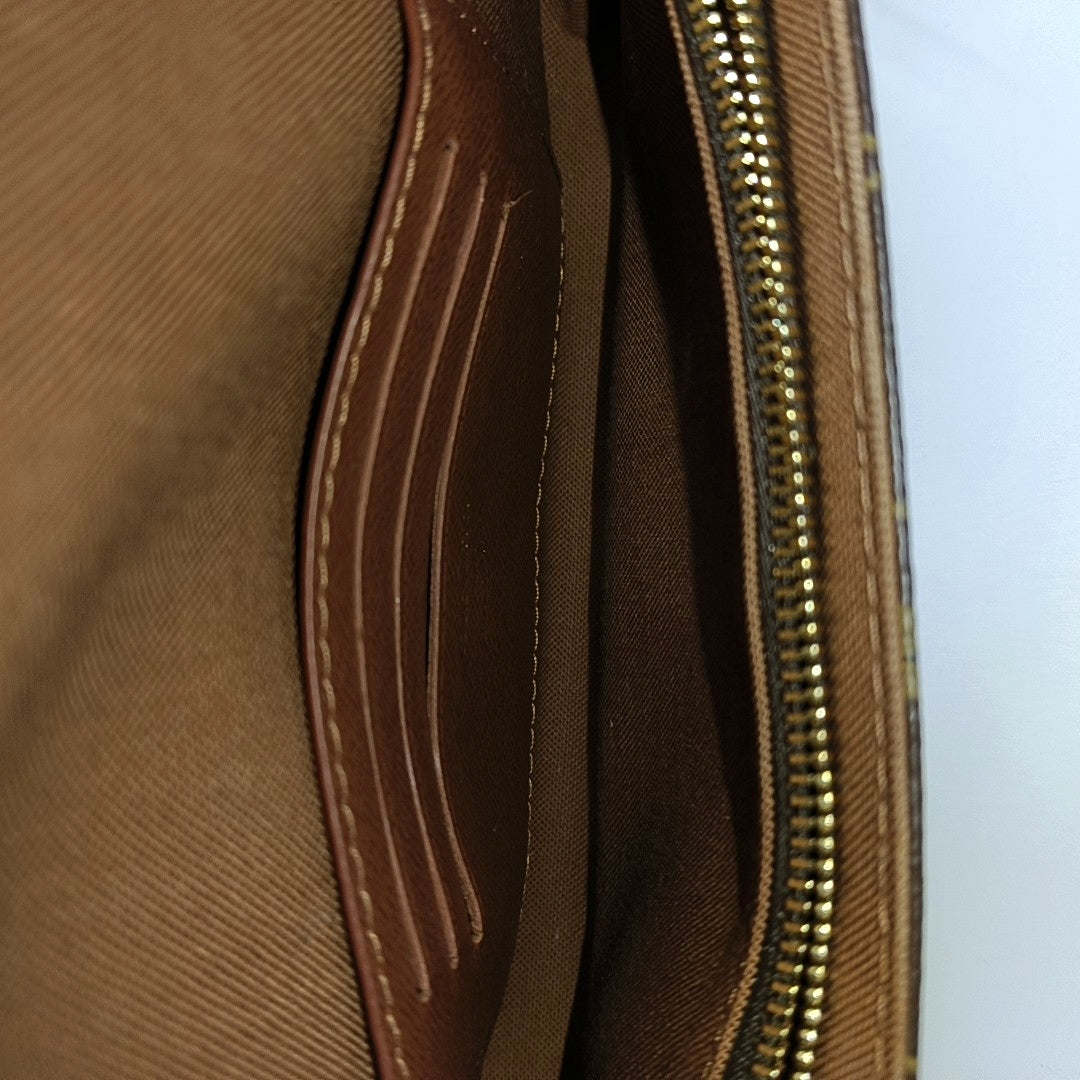 IVY Monogram Coated Canvas Brown