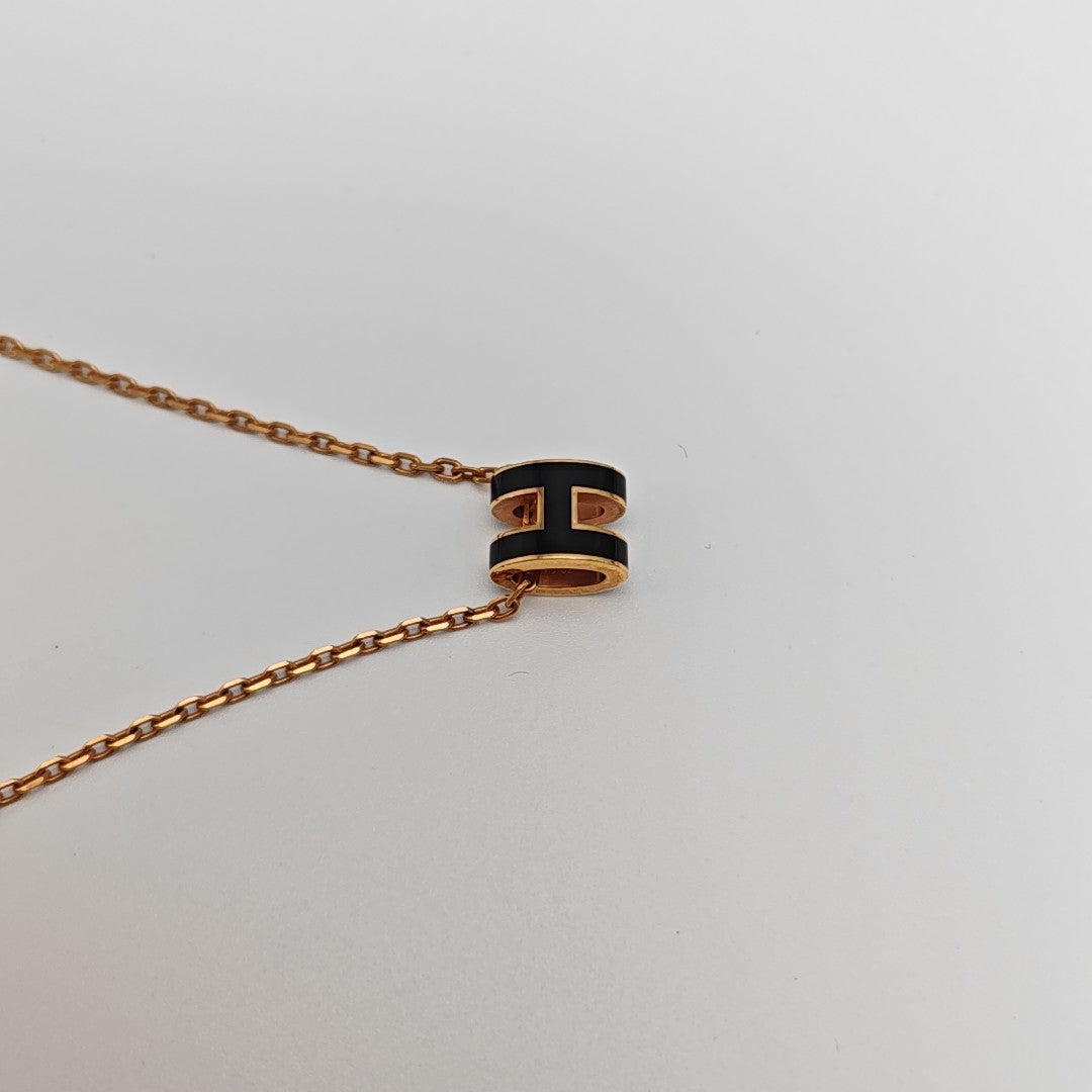 Pop H Metal Rose Gold Necklace