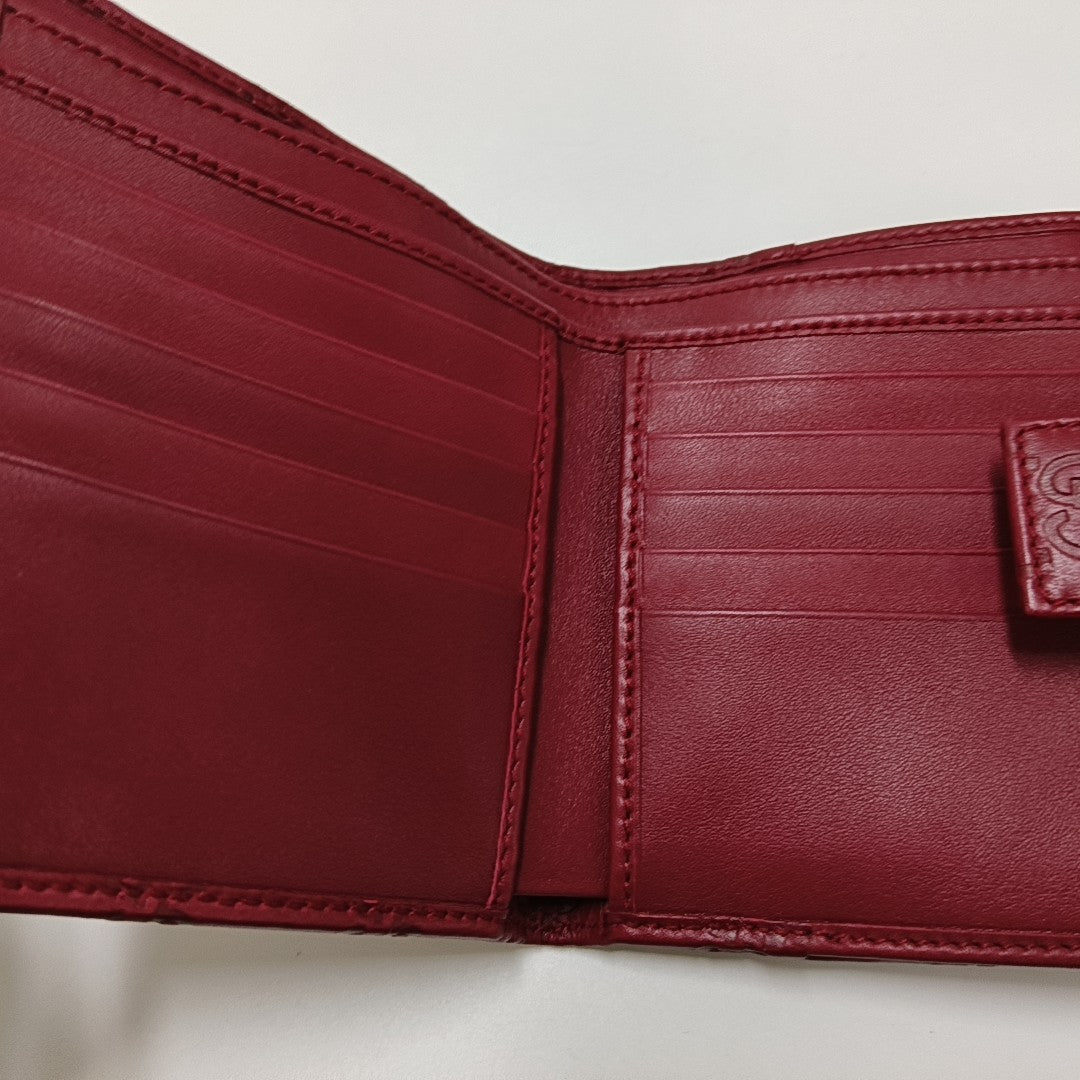 Lovely Monogram Calfskin Red Wallet