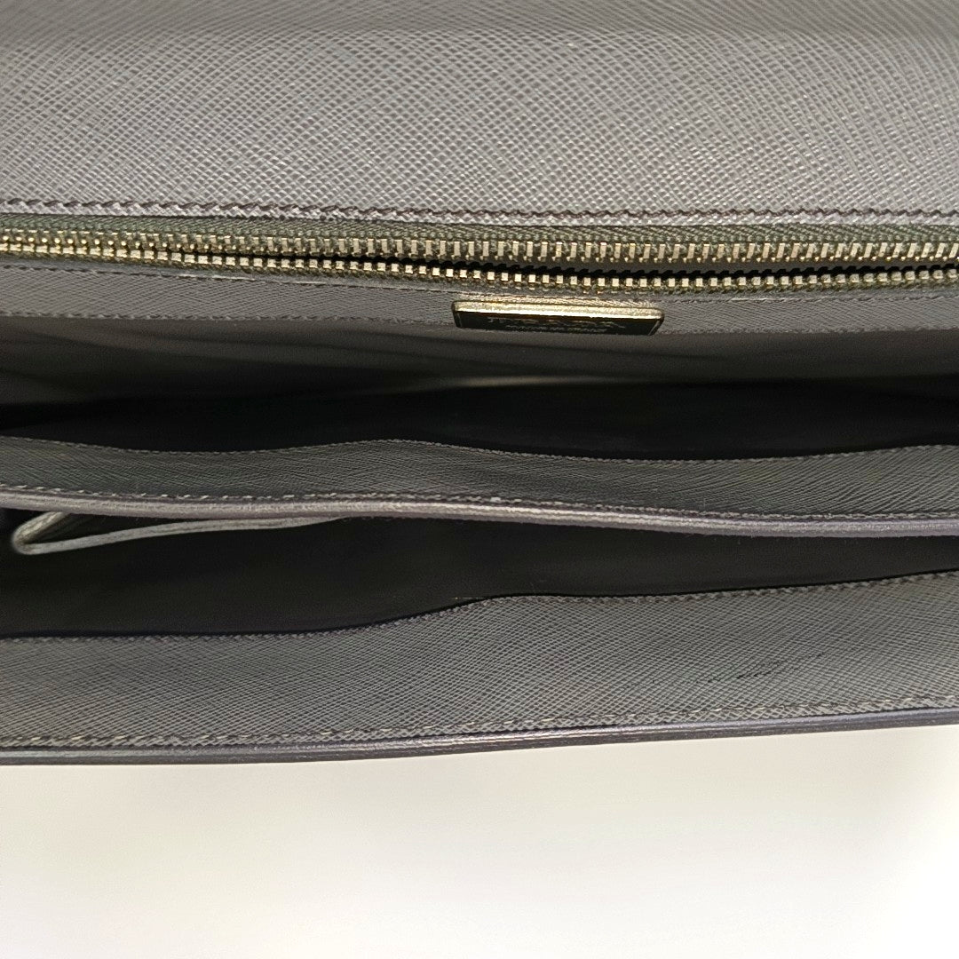 Calfskin Top Handle Bag Gray