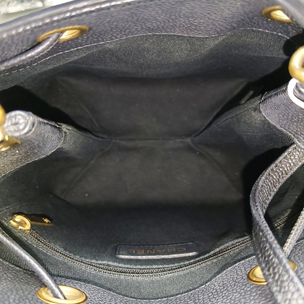 Quilted Grained Calfskin Black