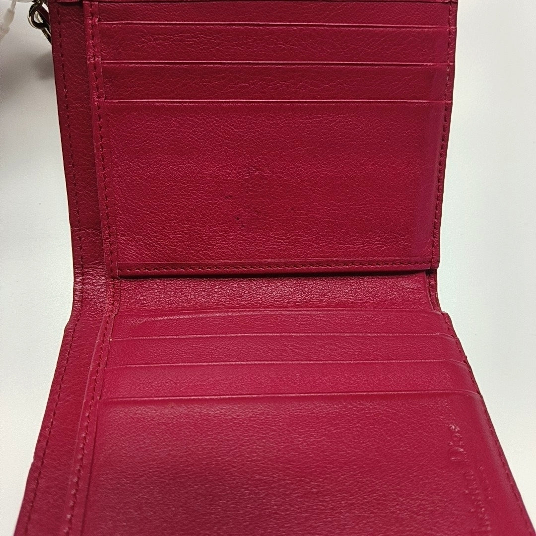 Cannage Calfskin Wallet Red