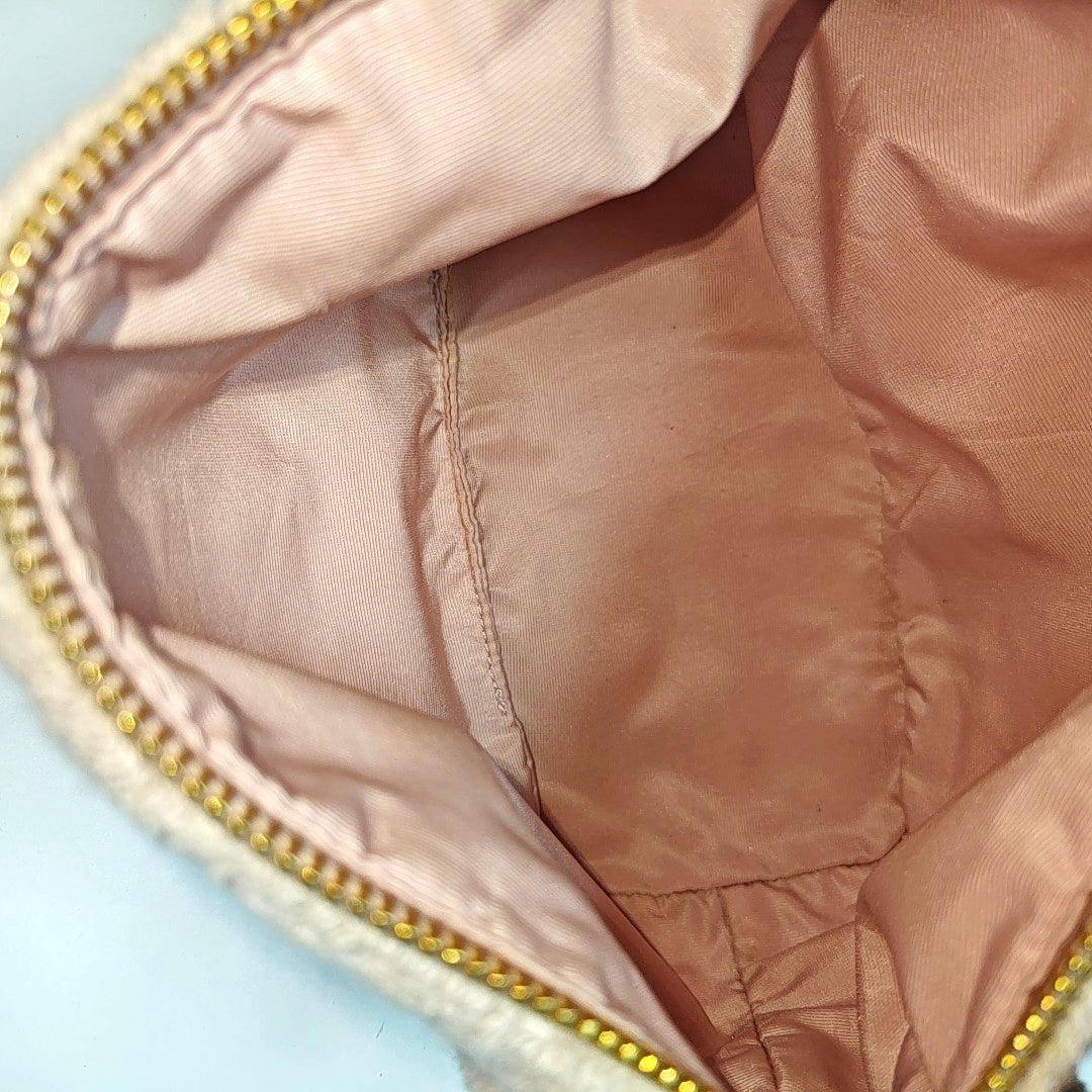 Fabric Top Handle Bag Mini Pink