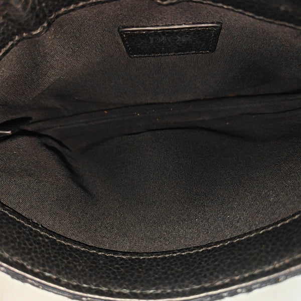 Saddle Medium Oblique Canvas Black