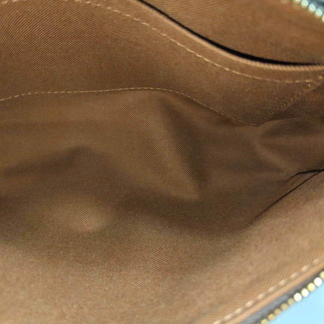 Monogram Coated Canvas Shoulder Bag Brown