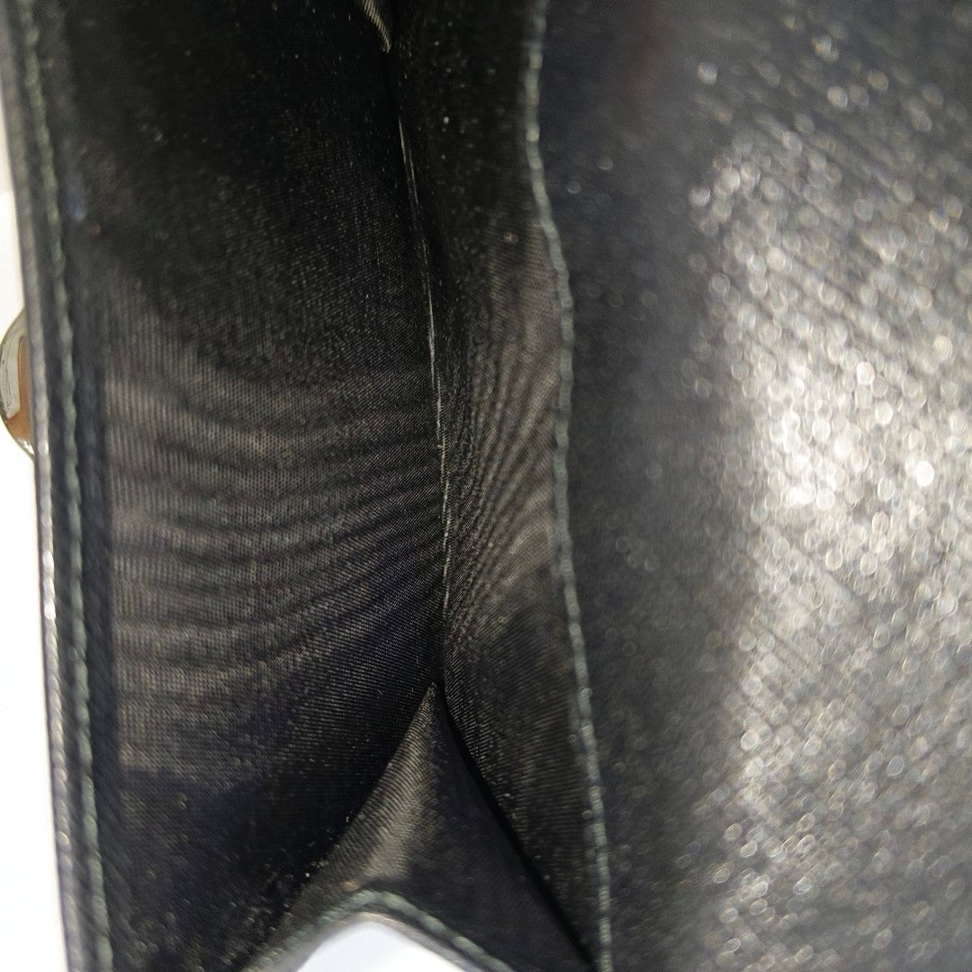 Gancini Small Calfskin Black Wallet